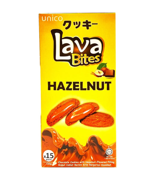 Lava Bites Cookies Hazel Nut 200g/ Lava Bites cepumi ar lazdu riekstiem 200 g (MALAIZIJA) Unico