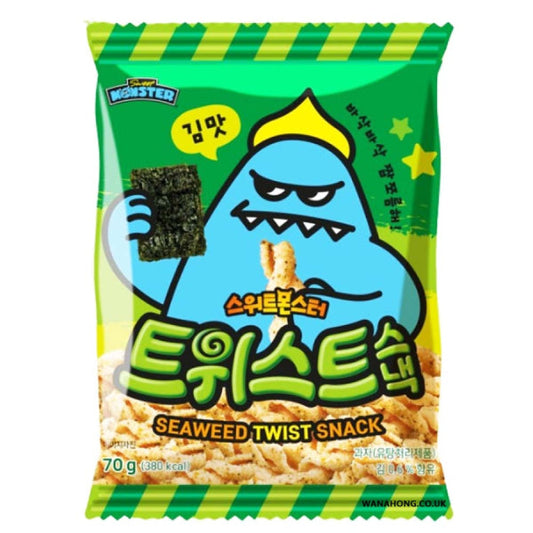 Sweet Monster Seaweed Twist Snack 70g/ Sweet Monster jūraszāļu vītņu uzkoda 70 g (KOREJA) Tokimeki