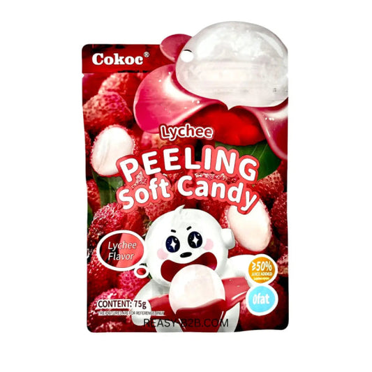 COKOC Peelable Lychee Gummies 75g/ COKOC mizojamās ličī gumijkonfektes 75 g (Ķīna) Cokoc