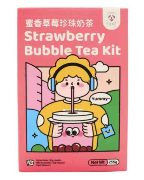 Tokimeki Strawberry Bubble Tea Kit/ Tokimeki zemeņu burbuļtējas komplekts