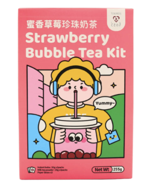Tokimeki Strawberry Bubble Tea Kit/ Tokimeki zemeņu burbuļtējas komplekts (TAIVĀNA) Tokimeki