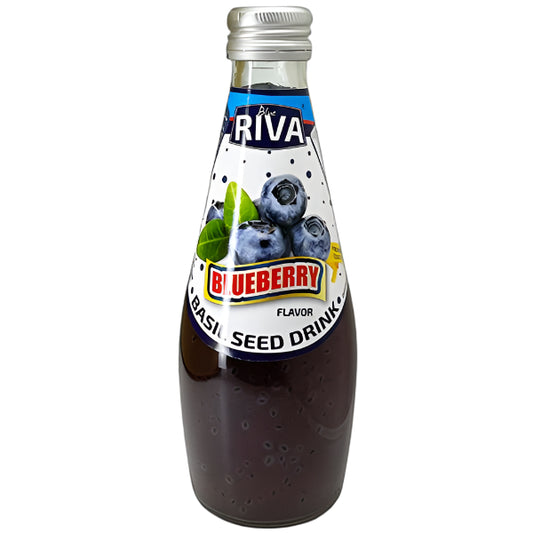 Riva Basil Seed Drink Bluberry 290ml/ Basila sēklu dzēriens ar melleņu garšu, 290ml (Taizeme) VINUT