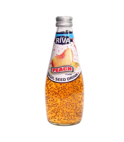 Riva Basil Seed Peach 290ml/ Riva Baziliku Sēklu Dzēriens ar Persiku Garšu 290 ml (Taizeme) VINUT