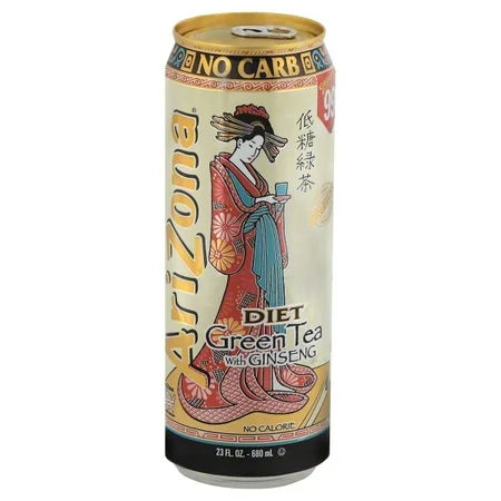 Arizona Diētiskā Zaļā Tēja ar Žeņšeņu 650 ml (ASV) Oishii Asian Mart