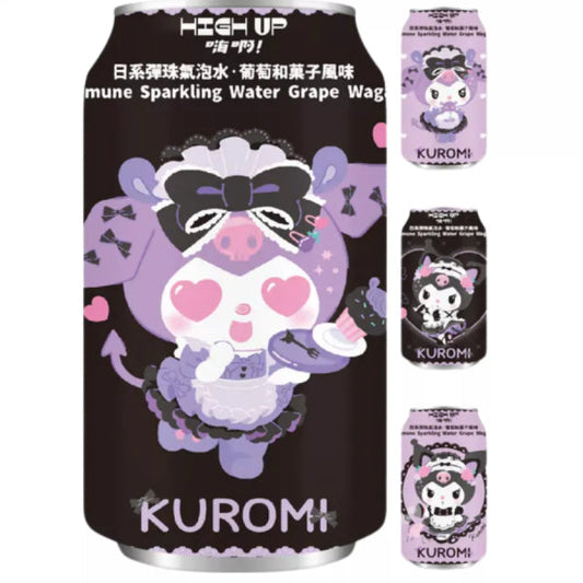High Up Kuromi Grape Sparkling Water 330ml/ High Up Kuromi Vīnogu Gāzēts Ūdens 330 ml (Taivāna) Oishii Asian Mart