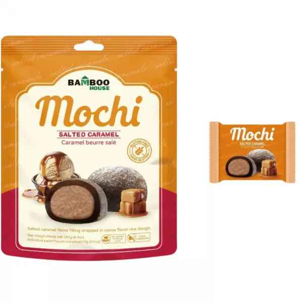 BAMBOO HOUSE Salted Caramel Mochi 180g/ BAMBOO HOUSE Sāļā karameles moči 180g