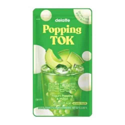 Delaffe Melon Popping Tok 230ml/ Delaffe melones dzēriens ar burbuļiem (Popping Tok), 230 ml