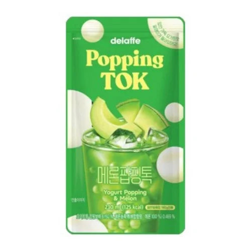Delaffe Melon Popping Tok 230ml/ Delaffe melones dzēriens ar burbuļiem (Popping Tok), 230 ml Oishii Asian Mart
