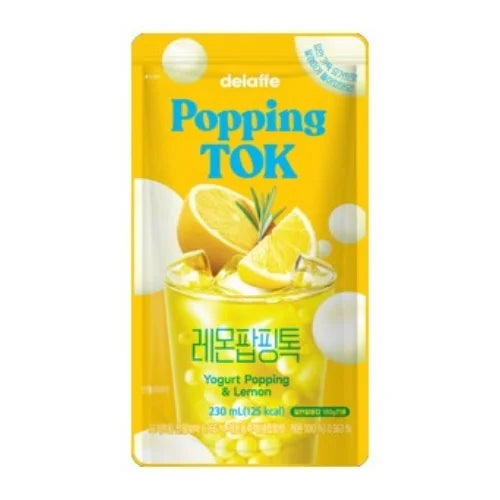 Delaffe Lemon Popping Tok 230ml/ Delaffe citrona dzēriens ar burbuļiem (Popping Tok), 230 ml Oishii Asian Mart
