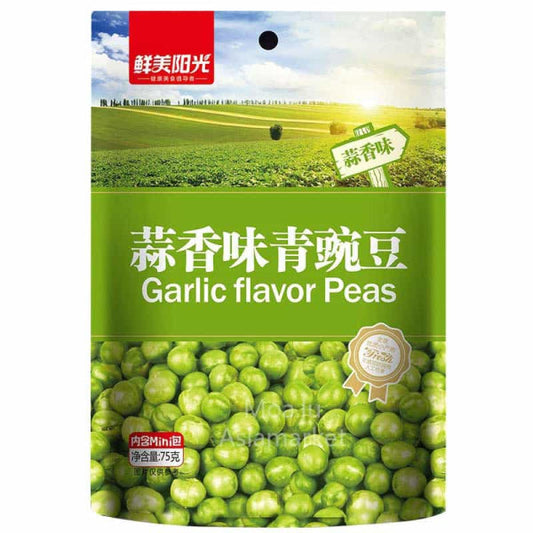 Fresh Sunshine Green Peas Garlic Flavour 75g / Fresh Sunshine Zaļie zirnīši ar ķiploku garšu 75 g Fresh Sunshine