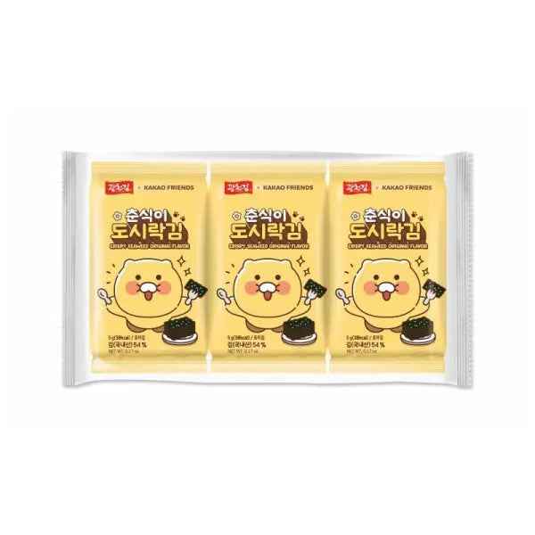 KCK Kakao Friends Seaweed original flavour 3x5g/ KCK Kakao Friends jūraszāles, oriģinālā garša 3×5 g