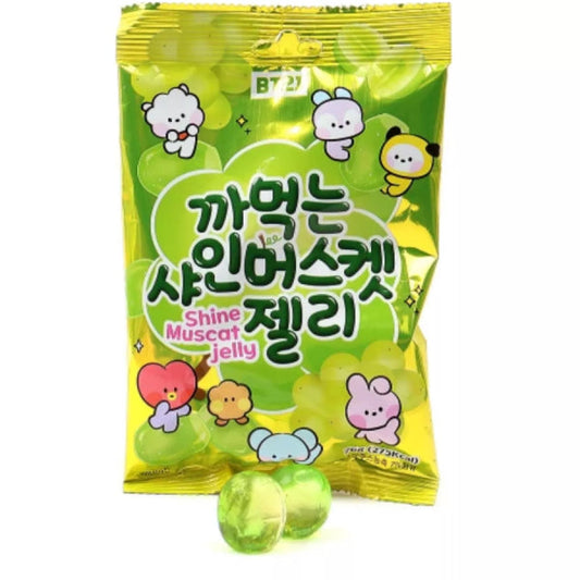 BT21 Muscat Peeling Soft Candy 76g/ BT21 muskatrieksta vīnogu mīkstās konfektes 76g Amanoya