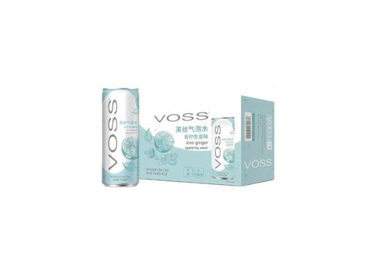 Voss Lime & Ginger Sparkling Drink 330ml/ Voss Laima un Ingvera Gāzēts Dzēriens 330 ml OKF