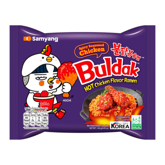 Samyang Buldak Sweet & Spicy Chicken Ramen 140g/ Samyang Buldak Saldās un Asās Vistas Ramens 140 g Samyang