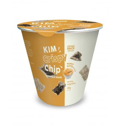 Yopokki Kim Kraukšķīgo Čipsu Zemesriekstu Sviesta Jūraszāļu Uzkoda 30 g Oishii Asian Mart