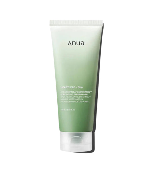 Anua Heartleaf Quercetinol Pore Deep Cleansing Foam 150ml/ Anua Heartleaf Quercetinol dziļi attīrošās putas porām 150 ml Oishii Asian Mart