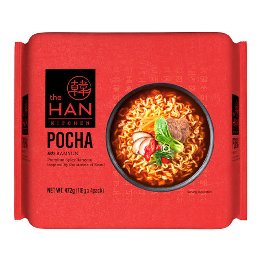 The Han Kitchen Authentic Pocha Ramyun 118g/ The Han Kitchen Īstā Poča Ramjūna 118g The Han Kitchen