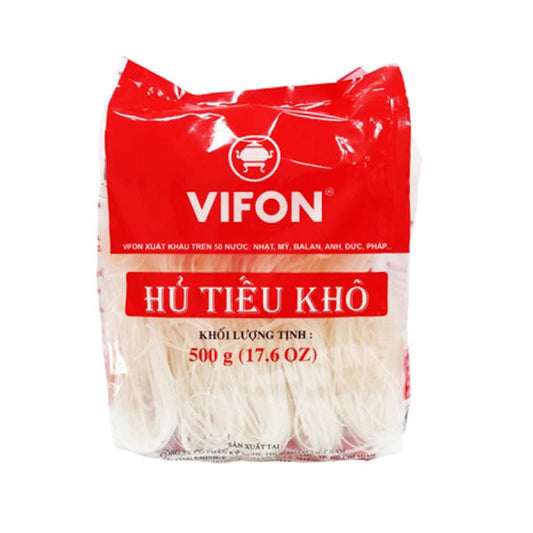 Vifon Dried Rice Noodles (Hu Tieu Kho) 500gr/ Vifon Žāvētās rīsu nūdeles (Hu Tieu Kho) 500 g Oishii Asian Mart