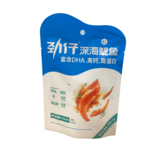 Jinzai Fried anchovy BBQ Flavor 58g/ Jinzai Ceptas anšoviņas ar BBQ garšu 58 g Gangfu