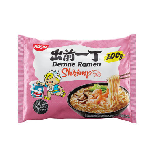 NISSIN Ramen Shrimp 100g/ NISSIN Ramen Garneles 100 g BaiJia