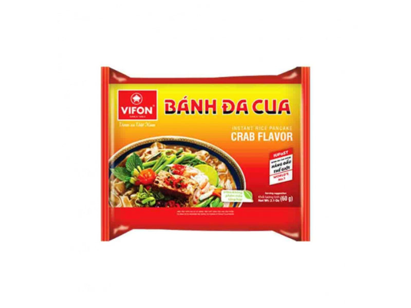 VIFON rice noodle crab flavour 60g/ VIFON Rīsu nūdeles ar krabju garšu 60 g BaiJia