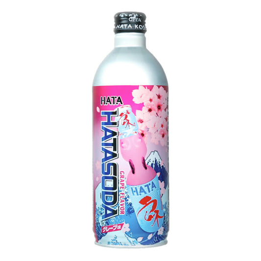 HATA Soda Grape Flavor 500ml/ HATA vīnogu garšas limonāde 500 ml Oishii Asian Mart