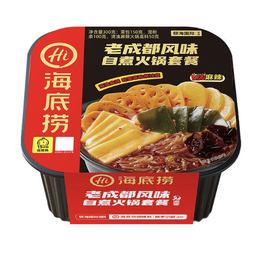 Haidilao Self - Heating Hot Pot Chengdu Style 300g/ Haidilao pašsildošais hotpots Čendu stilā 300 g Oishii Asian Mart