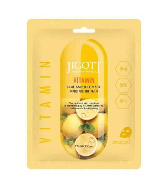 Jigott Vitamin Real Ampoule Sheet Mask/ Jigott vitamīnu ampulu auduma maska