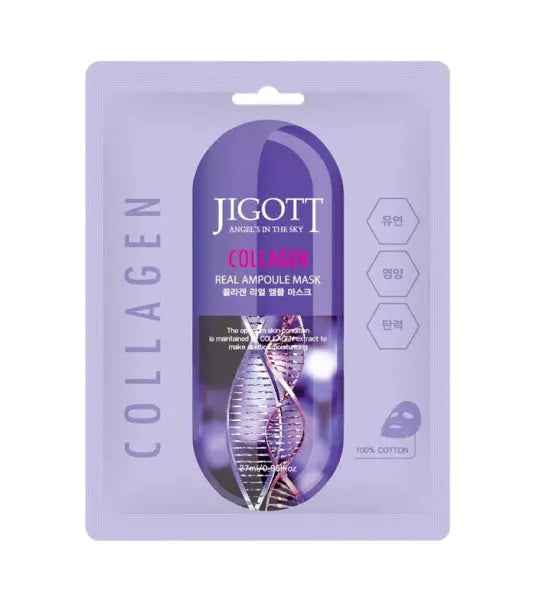 Jigott Collagen Real Ampoule Sheet Mask/ Jigott kolagēna ampulu auduma maska