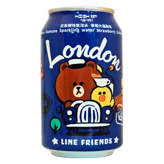 High Up Line Friends City zemeņu daifuku gāzētais ūdens 330ml High Up