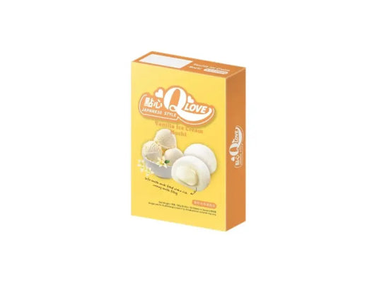QLove Vanilla Ice Cream Deluxe Mochi 180g/ QLove Vanilas saldējuma Deluxe moči 180g QLove