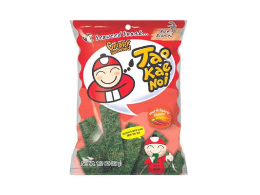 Tao Kae Noi Crispy Hot Spicy Seaweed 32g/ Kraukšķīgās asas pikantās jūraszāles 32g Tao Kae Noi