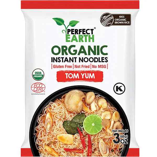Perfekt Earth bioloģiskās bezglutēna ātri pagatavojamās nūdeles Tom Yum, 85 g