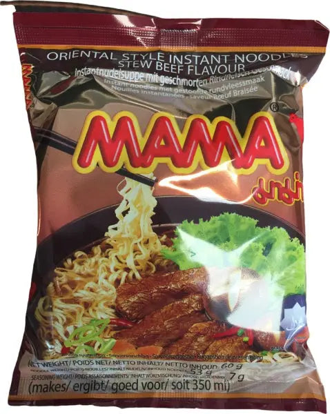 Mama stew beef 60g/ Mama sautētas liellopa gaļas nūdeles 60 g Oishii Asian Mart