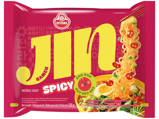 Ottogi Jin Ramen Spicy 120g/ Ottogi Jin Rāmenis Asi 120 g OTTOGI