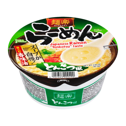 Hikari Miso Menraku ramen nūdeļu zupa trauciņā – tonkotsu stila, 82,3 g HIKARI