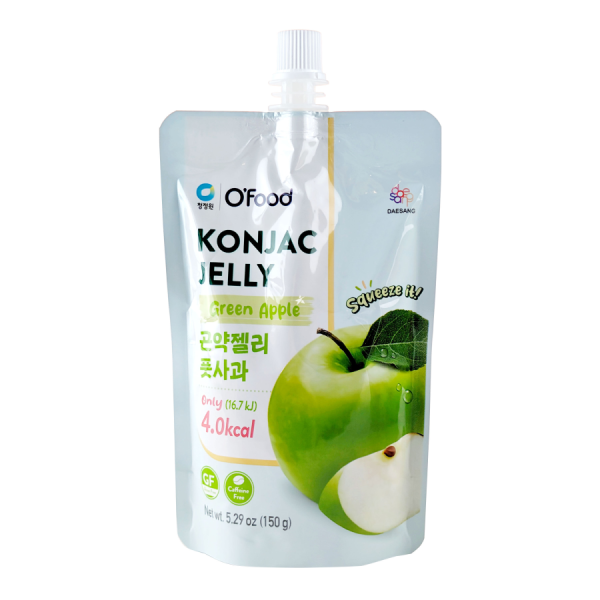 Daesang O'Food Konjac Jelly Green Apple 150g/ Konjac želeja ar zaļā ābola garšu, 150 g - Oishii Asian Mart