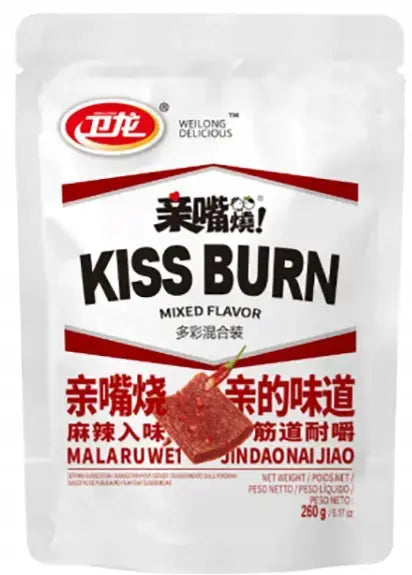 Wei long kiss burn snack 260g/ Wei Long “Kiss Burn” pikantā uzkoda, 260 g - Oishii Asian Mart