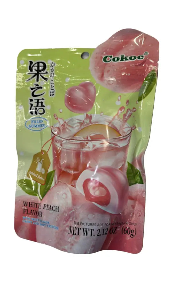 Packaging of Cokoo fruit-flavored product on a plain background