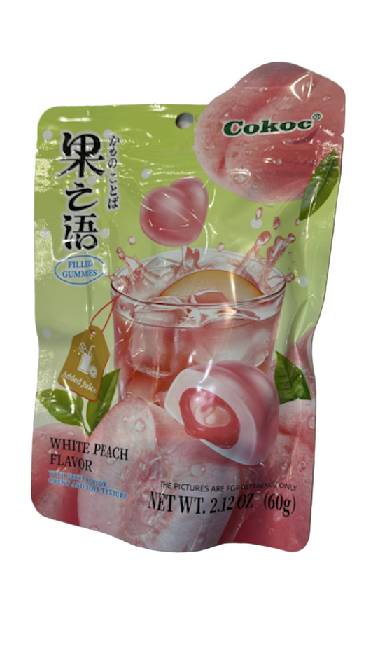Packaging of Cokoo fruit-flavored product on a plain background