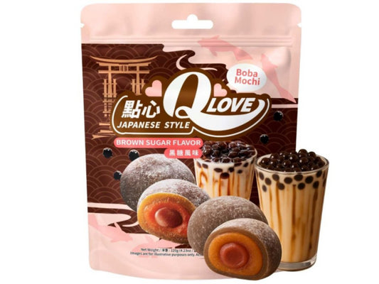QLove Boba Brown Sugar Mochi 120g/ QLove Boba brūnā cukura moči 120g