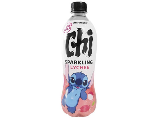 Chi Forest Lilo & Stitch Lychee Fizzy Sparkling Drink 480ml/ Ličī gāzēts dzēriens 480ml