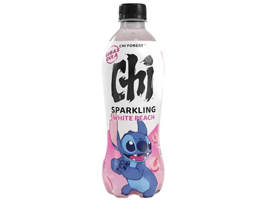 Chi Forest Lilo & Stitch White Peach Sparkling Drink 480ml/ Baltā persika gāzēts dzēriens 480ml