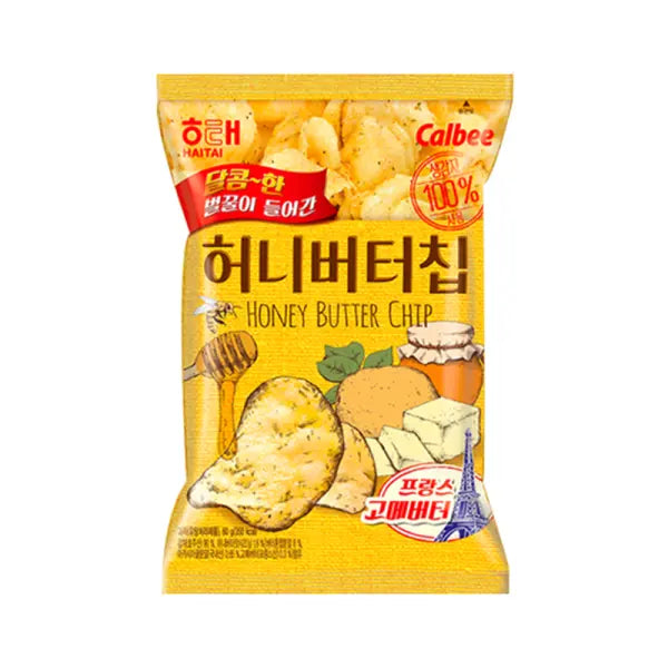 HAITAI Honey Butter Chip 60g/ HAITAI kartupeļu čipsi ar medus un sviesta garšu, 60 g - Oishii Asian Mart