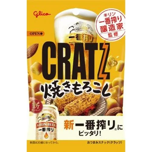 Glico Cratz Snack Grilled Corn Flavor 42g/ Uzkoda ar grilētas kukurūzas garšu, 42 g - Oishii Asian Mart