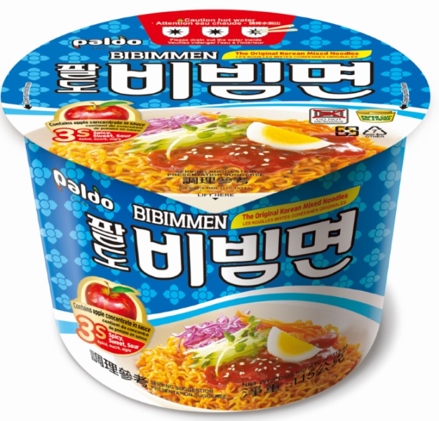Paldo Cup BibimMen Noodles 115 g/ Paldo BibimMen nūdeļu zupa krūzītē, 115 g