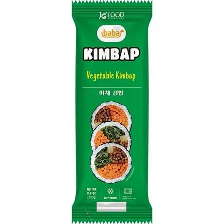 BABA Kimbap Vegetables 230 G/ Kimbaps ar dārzeņiem, 230 g - Oishii Asian Mart