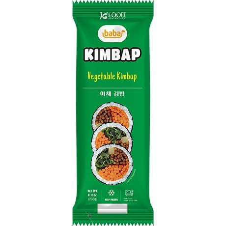 BABA Kimbap Vegetables 230 G/ Kimbaps ar dārzeņiem, 230 g