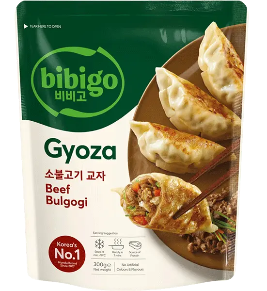 Bibigo Gyoza Beef Bulgogi 300g/ Bibigo Gyoza liellopa bulgogi pelmeņi 300 g - Oishii Asian Mart