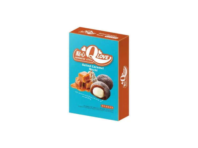 QLove Salted Caramel Deluxe Mochi 180g/ Sāļās karameļu Deluxe moči 180 g - Oishii Asian Mart